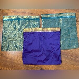 🌷 Set of 4 🌷 Satin Pillow Cushion Covers w/ Zipper Closure